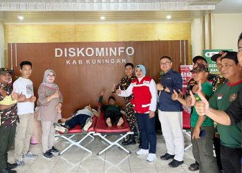 Diskominfo-BANSER Kab. Kuningan Menyelenggarakan Kegiatan Donor Darah