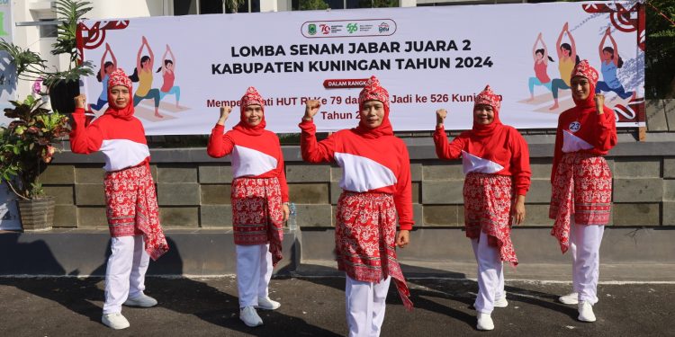 Antusiasme Diskominfo Kuningan dalam Lomba Senam Jabar Juara 2: Rayakan Kemerdekaan dan Hari Jadi Kabupaten