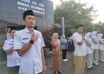 Sesuaikan Jam Kerja Ramadhan, Diskominfo Apel Pagi Hadirkan Lagu Tanah Airku